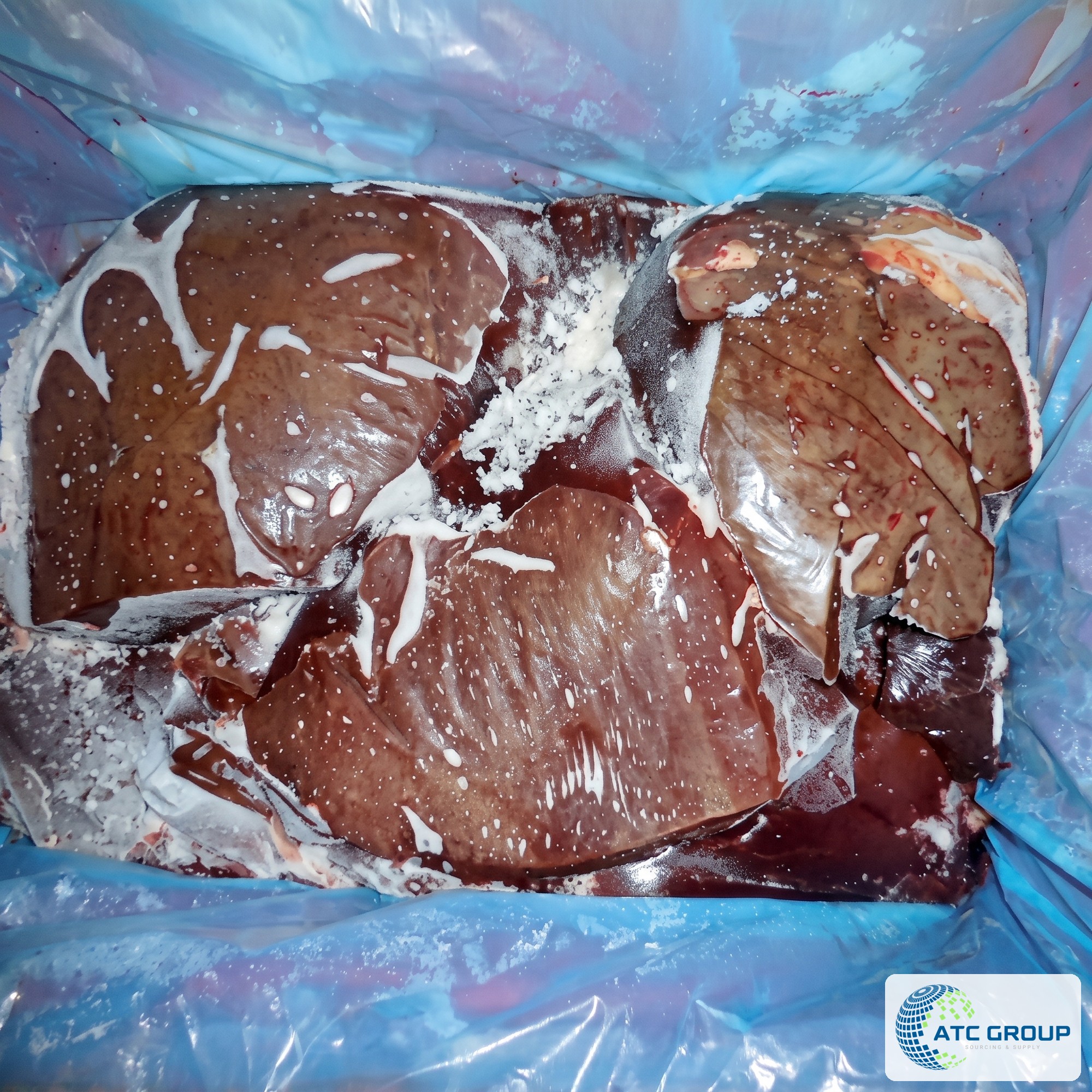 Frozen beef liver – product view