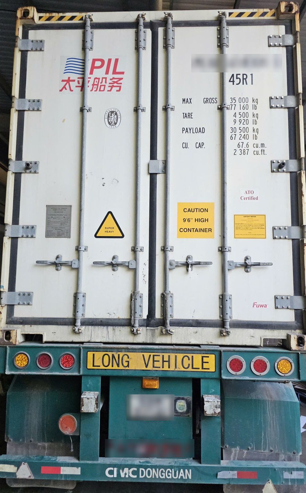 Container sealed after loading, Vietnam, February 2026