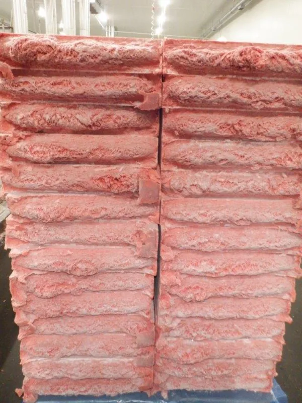 Pallet of frozen poultry MDM blocks